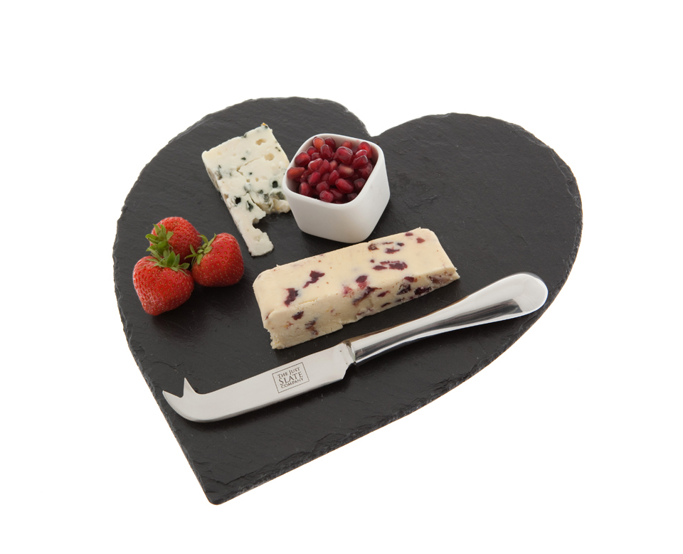 heart slate cheese board