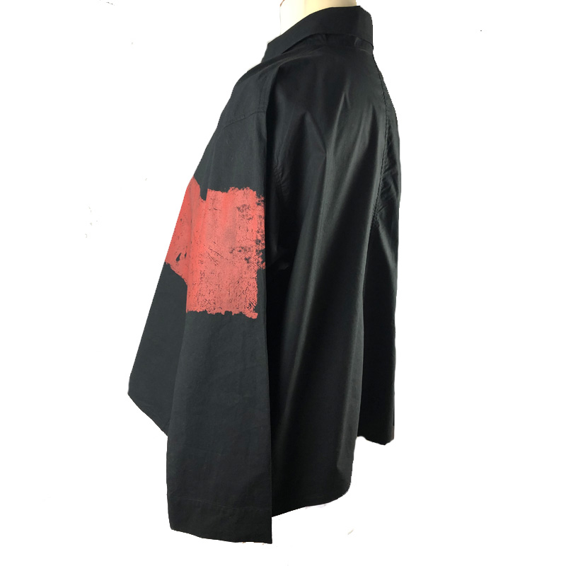 Moyuru Cotton Shirt 203603 Black + Red Combination