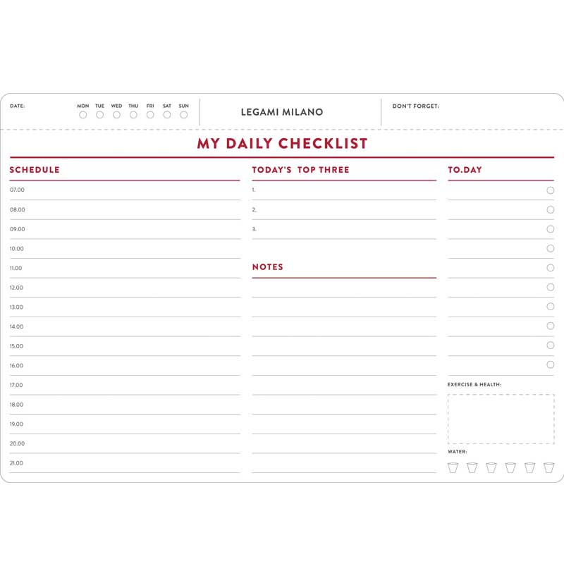 legami smart notes daily checklist paper mousepad notepad daily checklist