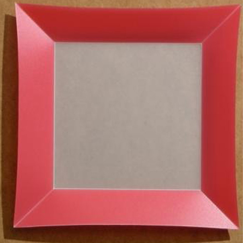 Red Border Plate Tair Mercier Large Red Border Plate