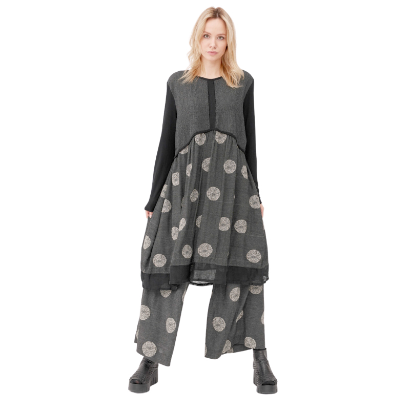 Mara Gibbucci Dress/Tunic Dark Grey w/Dots Mara Gibbucci Dress/Tunic Dark Grey w/Dots