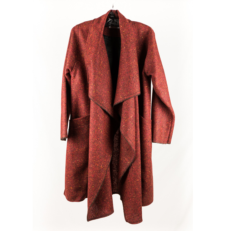 Terry Macey New Edy Red Herringbone Wool Jacket