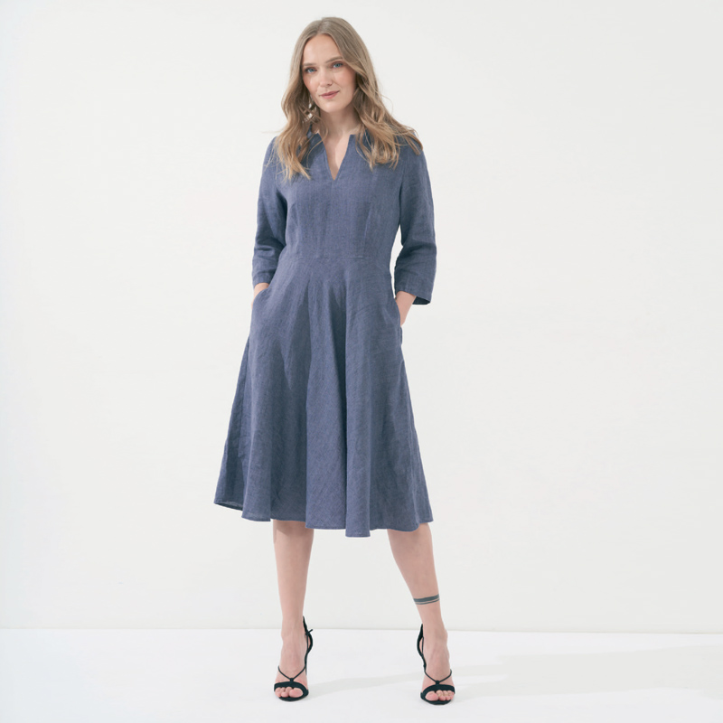GR Nature Rova Linen Dress Purple