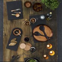 Our ever popular slate table mats and matching coasters from The Just Slate Co are hard wearing and complementary to almost any china put on them. The collection has now expanded to include a whole range of practical and attractive pieces for the table.<br /><br />